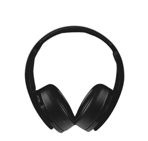 black headphones